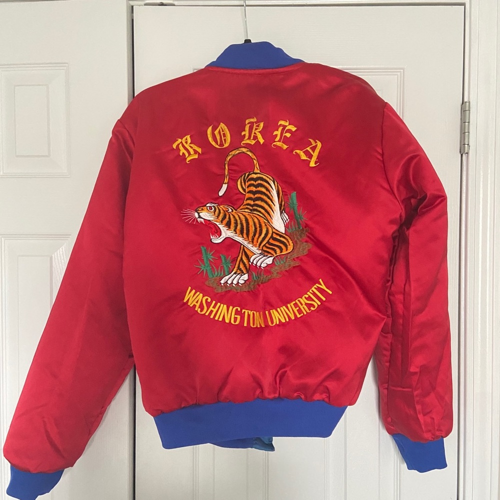 Satin double-sided bomber jacket